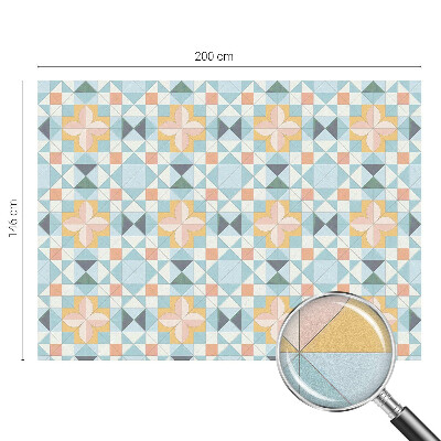 Öntapadós üvegfólia vitrázs mintával Színes geometria
