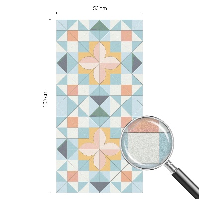 Öntapadós üvegfólia vitrázs mintával Színes geometria