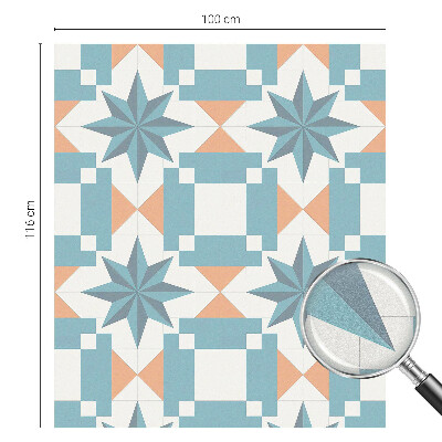 Öntapadós ablakfólia ólomüveg mintával Kék csillagok