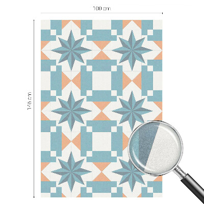 Öntapadós ablakfólia ólomüveg mintával Kék csillagok