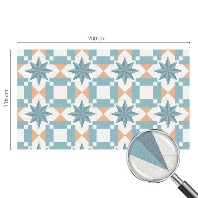 Öntapadós ablakfólia ólomüveg mintával Kék csillagok