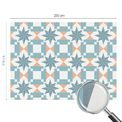 Öntapadós ablakfólia ólomüveg mintával Kék csillagok