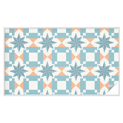 Öntapadós ablakfólia ólomüveg mintával Kék csillagok