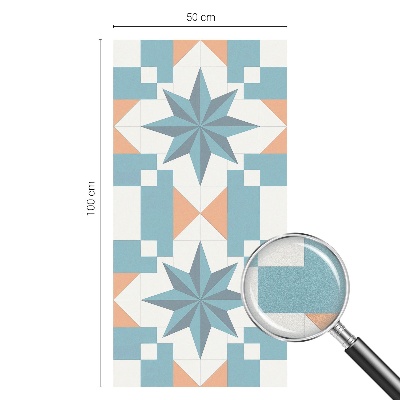 Öntapadós ablakfólia ólomüveg mintával Kék csillagok