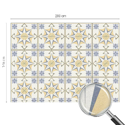 Öntapadós ablakfólia ólomüveg mintával Geometriai csillagok