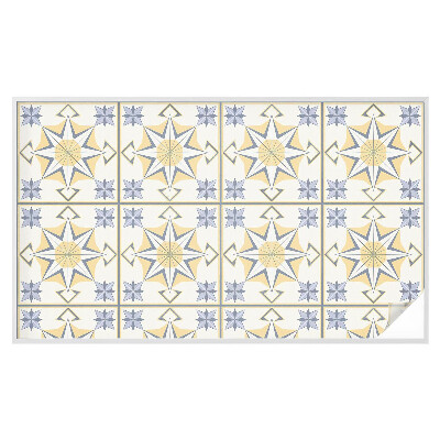 Öntapadós ablakfólia ólomüveg mintával Geometriai csillagok