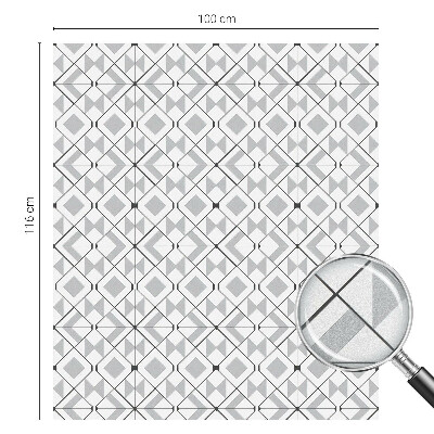 Öntapadós üvegfólia vitrázs mintával Geometriai minták