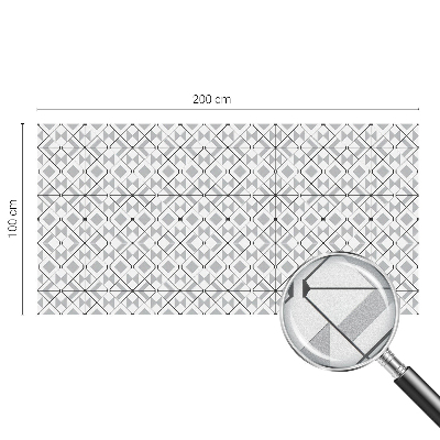 Öntapadós üvegfólia vitrázs mintával Geometriai minták