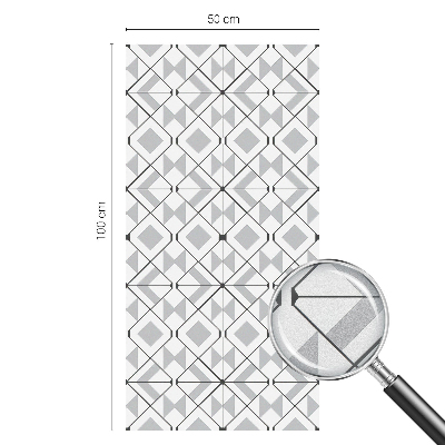 Öntapadós üvegfólia vitrázs mintával Geometriai minták