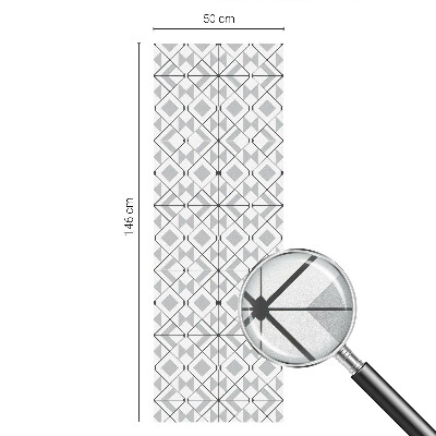 Öntapadós üvegfólia vitrázs mintával Geometriai minták