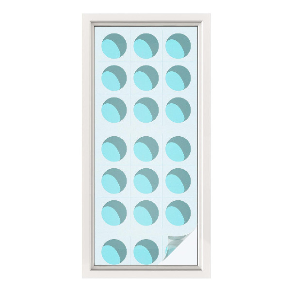 Öntapadós ablakfólia ólomüveg mintával Modern kerekek