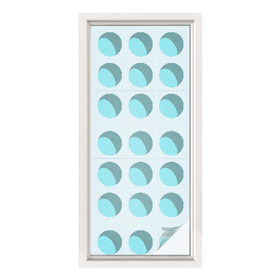 Öntapadós ablakfólia ólomüveg mintával Modern kerekek