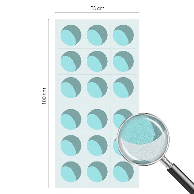 Öntapadós ablakfólia ólomüveg mintával Modern kerekek