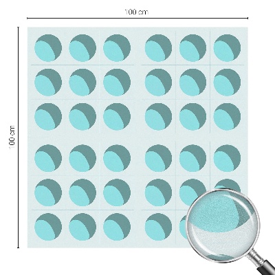 Öntapadós ablakfólia ólomüveg mintával Modern kerekek