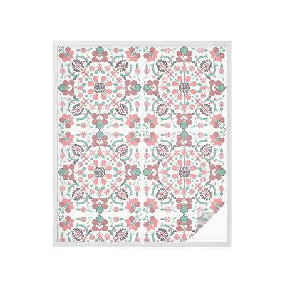 Öntapadós üvegfólia vitrázs mintával Virágos harmónia