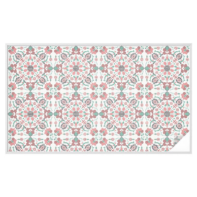 Öntapadós üvegfólia vitrázs mintával Virágos harmónia