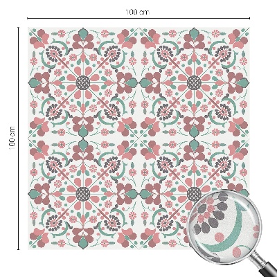 Öntapadós üvegfólia vitrázs mintával Virágos harmónia