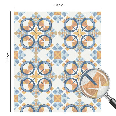 Öntapadós ablakfólia ólomüveg mintával Geometrikus minta