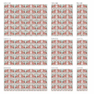 Öntapadós üvegfólia vitrázs mintával Színes lovak