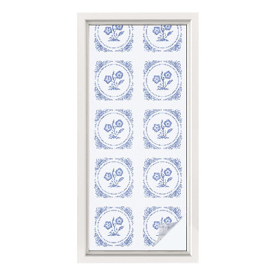 Öntapadós ablakfólia ólomüveg mintával Finom virágok