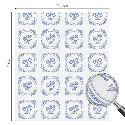 Öntapadós ablakfólia ólomüveg mintával Finom virágok