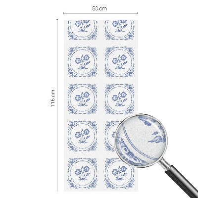 Öntapadós ablakfólia ólomüveg mintával Finom virágok