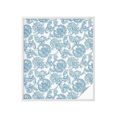 Színes mintás ablakfólia Kék díszek