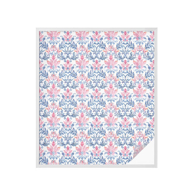 Öntapadós ablakfólia ólomüveg mintával Virágszimmetria