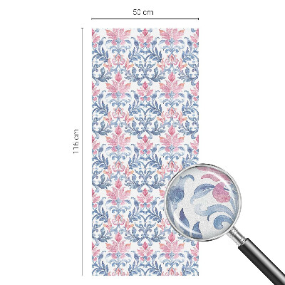 Öntapadós ablakfólia ólomüveg mintával Virágszimmetria