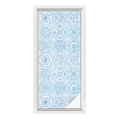 Öntapadós belátásgátló fólia Kék csempék