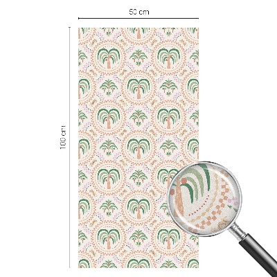 Színes mintás ablakfólia Egzotikus pálmafák