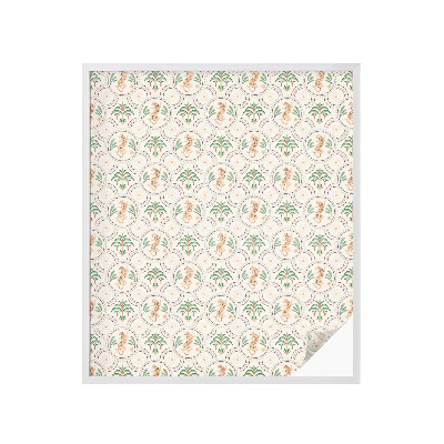 Öntapadós üvegfólia vitrázs mintával Pálmaleopárd