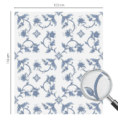 Öntapadós üvegfólia vitrázs mintával Virágdísz