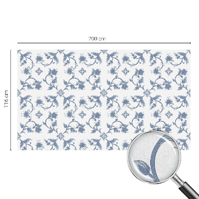 Öntapadós üvegfólia vitrázs mintával Virágdísz