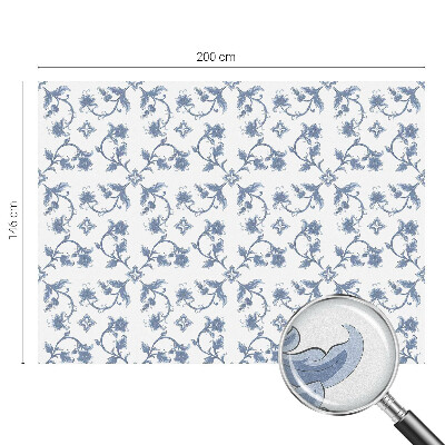 Öntapadós üvegfólia vitrázs mintával Virágdísz