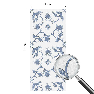 Öntapadós üvegfólia vitrázs mintával Virágdísz