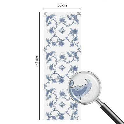 Öntapadós üvegfólia vitrázs mintával Virágdísz