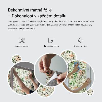 Öntapadós ablakfólia ólomüveg mintával Csempézett díszek