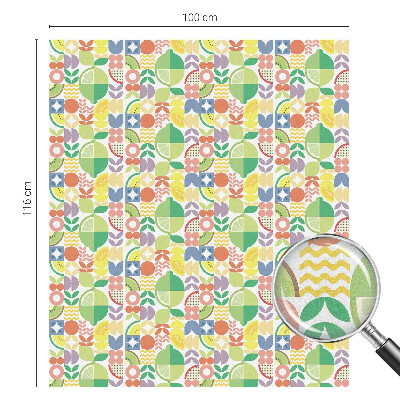 Színes mintás ablakfólia Színes gyümölcsök