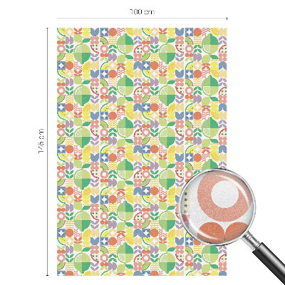 Színes mintás ablakfólia Színes gyümölcsök