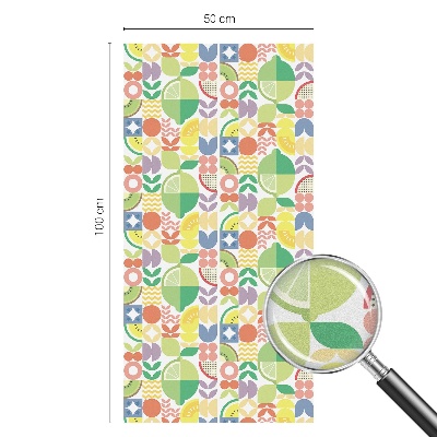 Színes mintás ablakfólia Színes gyümölcsök