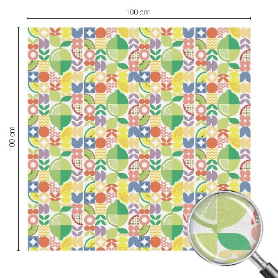 Színes mintás ablakfólia Színes gyümölcsök