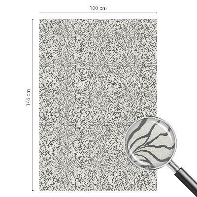 Öntapadós ablakfólia ólomüveg mintával Levelek, virágok