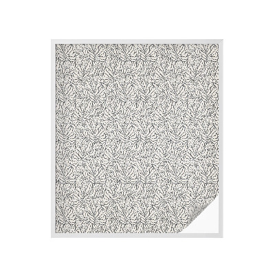 Öntapadós ablakfólia ólomüveg mintával Levelek, virágok