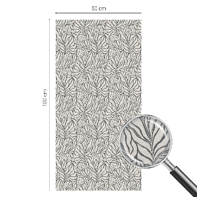 Öntapadós ablakfólia ólomüveg mintával Levelek, virágok