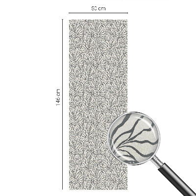 Öntapadós ablakfólia ólomüveg mintával Levelek, virágok