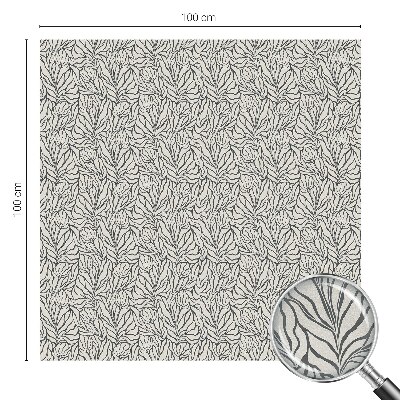 Öntapadós ablakfólia ólomüveg mintával Levelek, virágok