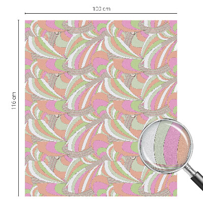 Öntapadós üvegfólia vitrázs mintával Színes cikk-cakk