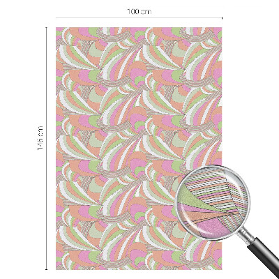 Öntapadós üvegfólia vitrázs mintával Színes cikk-cakk