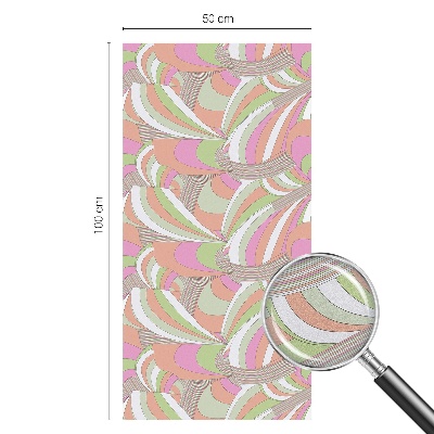 Öntapadós üvegfólia vitrázs mintával Színes cikk-cakk